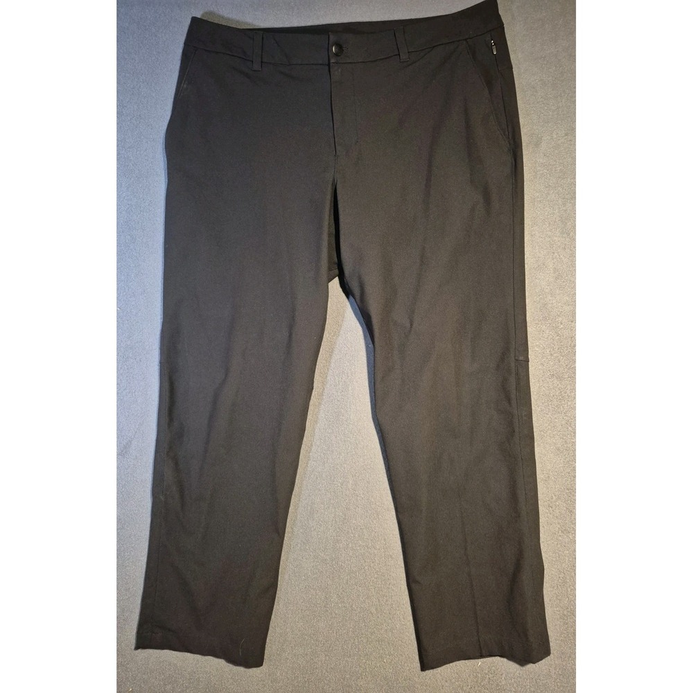 Lululemon Commission Pants Mens‎ Size 38 Black Relaxed Athletic LM5442S Mid Rise